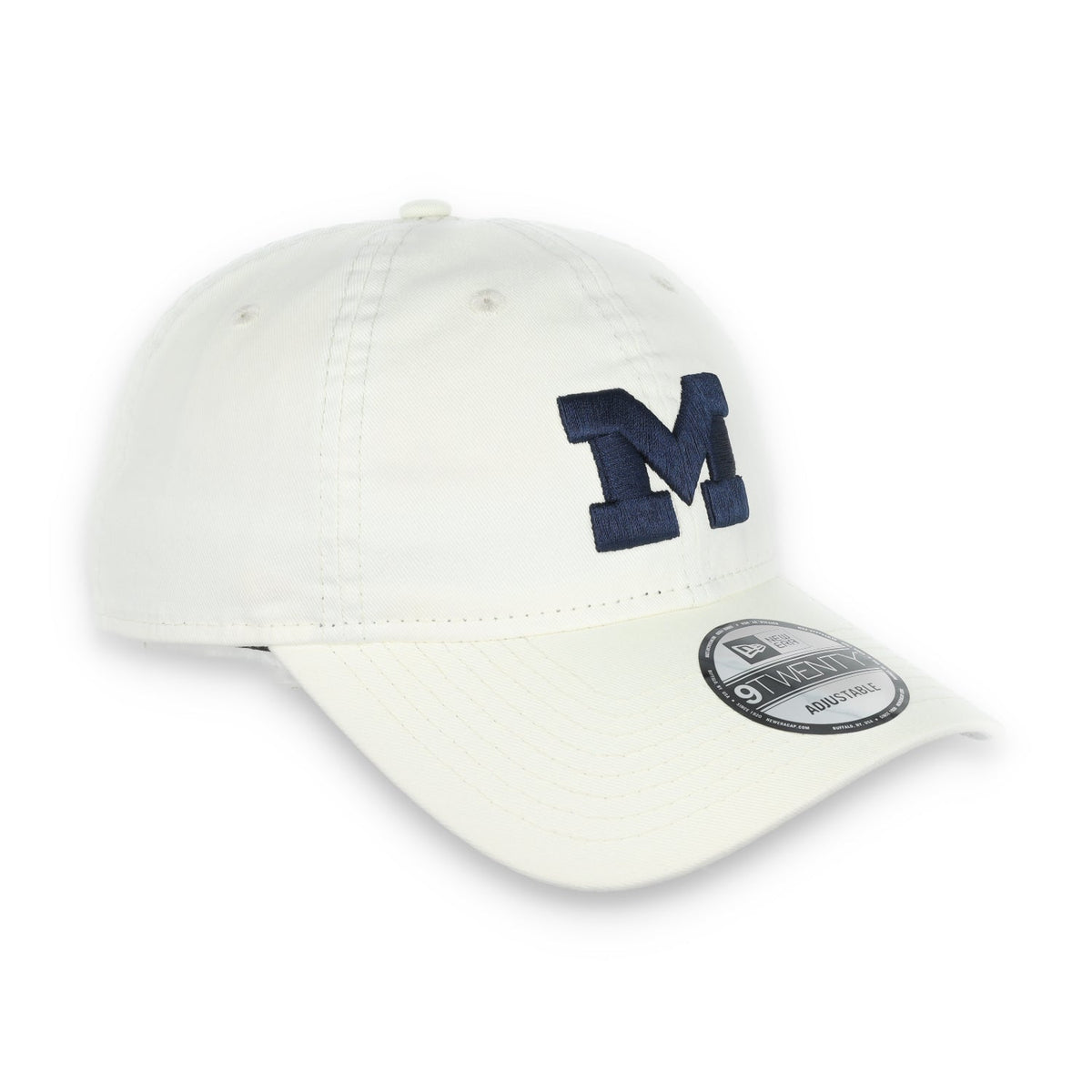NEW ERA MICHIGAN WOLVERINES CORE CLASSIC 2.0 9TWENTY ADJUSTABLE HAT-Cream product image 6, provided for visual reference and