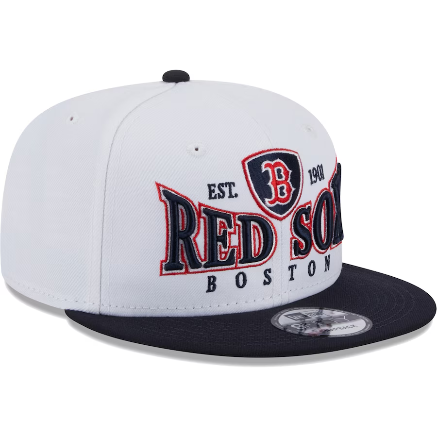 New Era Boston Red Sox Crest 9FIFTY Snapback Hat - White product image 1, provided for visual reference and product detail