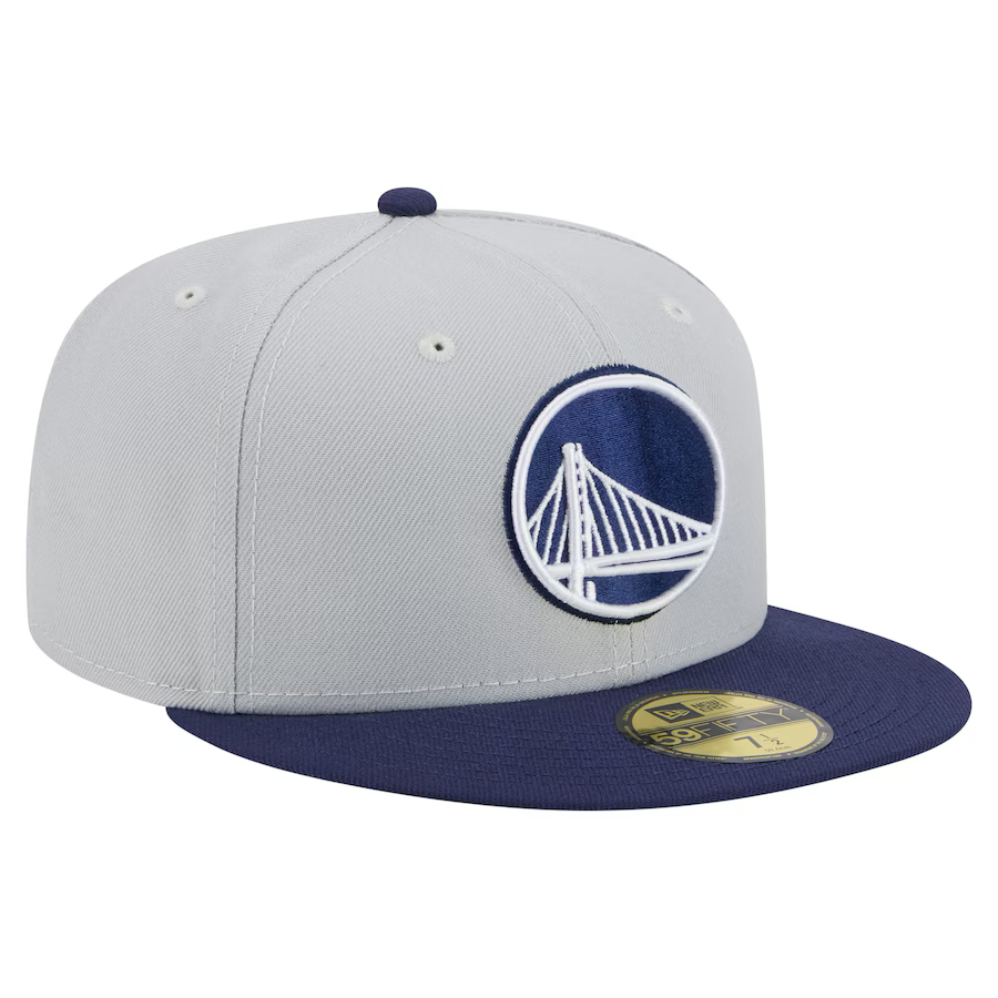 New Era Golden State Warriors 2-Tone Color Pack 59FIFTY Fitted Hat-Gray/Navy product image 1, provided for visual reference