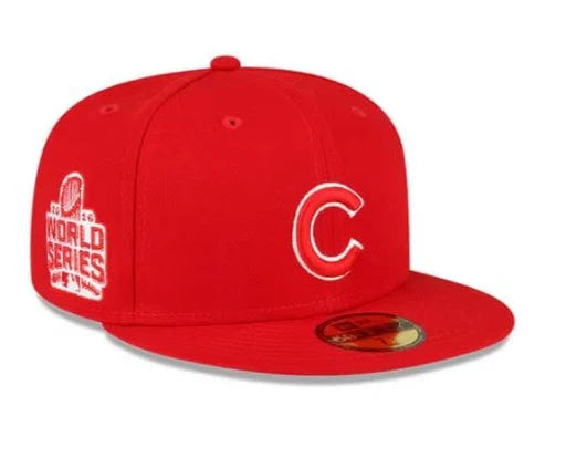 New Era Chicago Cubs 2016 World Series Side Patch 59Fifty Fitted Hat-Scarlet product image 1, provided for visual reference