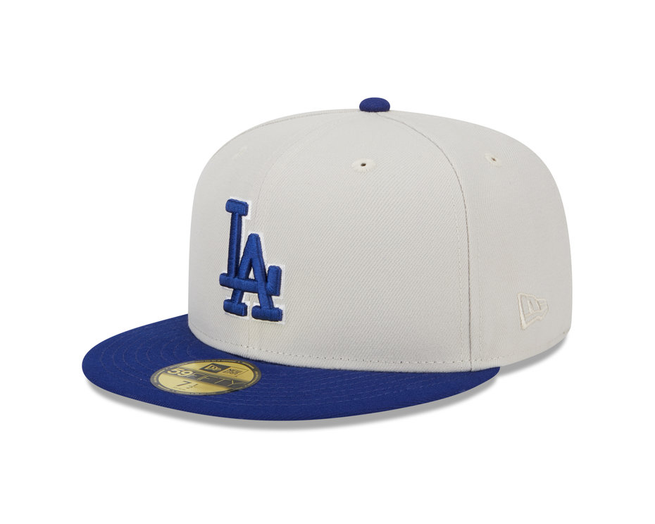 New Era Los Angeles Dodgers Varsity Letter Stone 59FIFTY Fitted Cap product image 2, provided for visual reference and