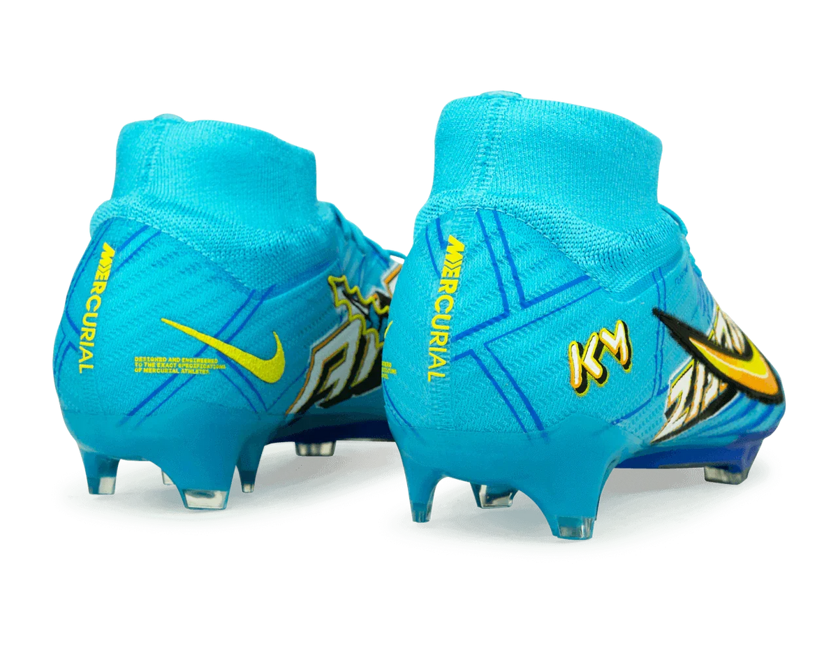 Nike Zoom Mercurial Superfly 9 Elite KM FG-Baltic Blue/White product image 5, provided for visual reference and product