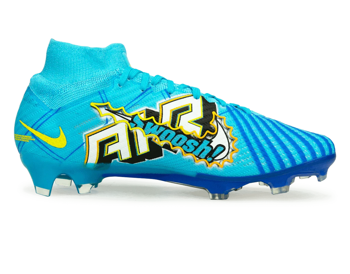 Nike Zoom Mercurial Superfly 9 Elite KM FG-Baltic Blue/White product image 2, provided for visual reference and product