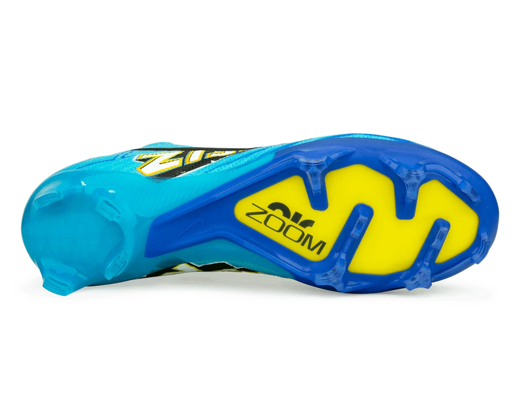 Nike Zoom Mercurial Superfly 9 Elite KM FG-Baltic Blue/White product image 3, provided for visual reference and product