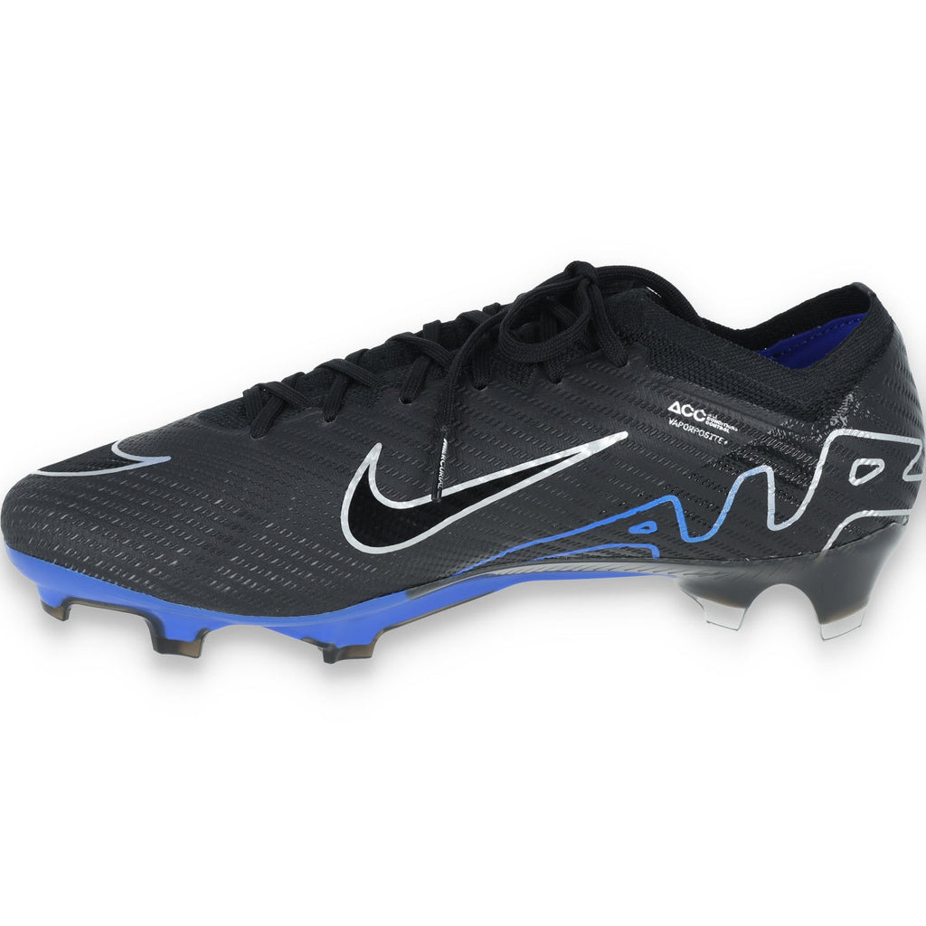 Nike Zoom Mercurial Vapor 15 Elite FG Firm Ground Soccer Cleats Black/blue product image 4, provided for visual reference