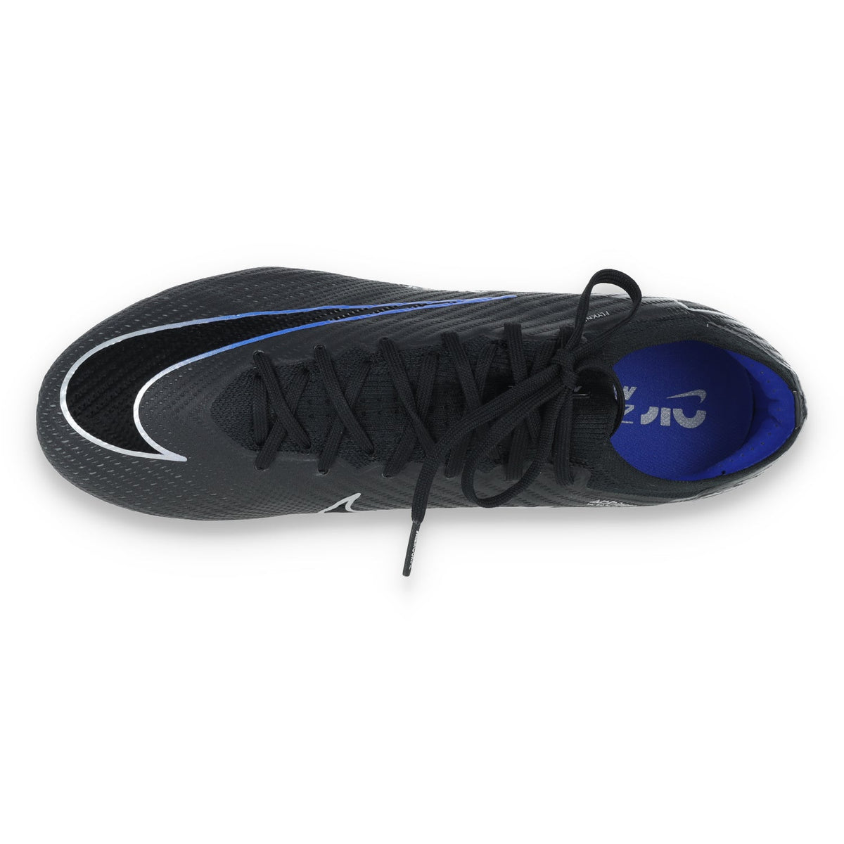 Nike Zoom Mercurial Vapor 15 Elite FG Firm Ground Soccer Cleats Black/blue product image 7, provided for visual reference