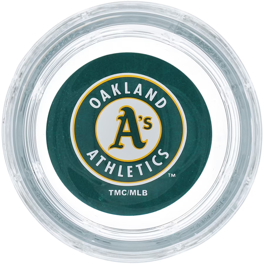 Oakland Athletics Bottom Up Squared Rocks Glass product image 2, provided for visual reference and product detail review