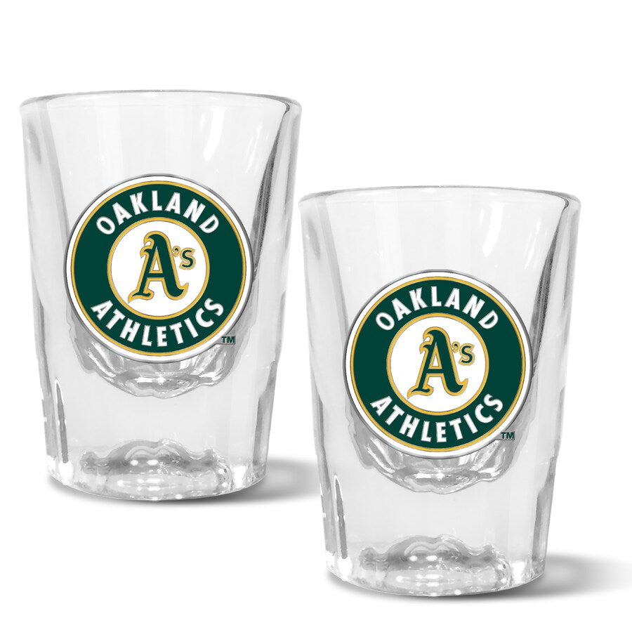 Oakland Athletics 2oz Fluted Collect Shot Glass product image 1, provided for visual reference and product detail review