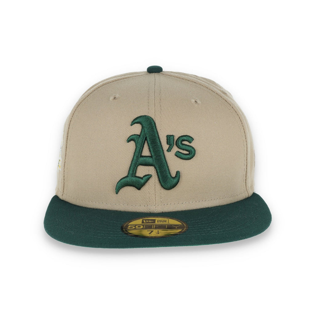 New Era Oakland Athletics 1989 Battle Of The Bay Side Patch 59Fifty Fitted Khaki Hat product image 2, provided for visual