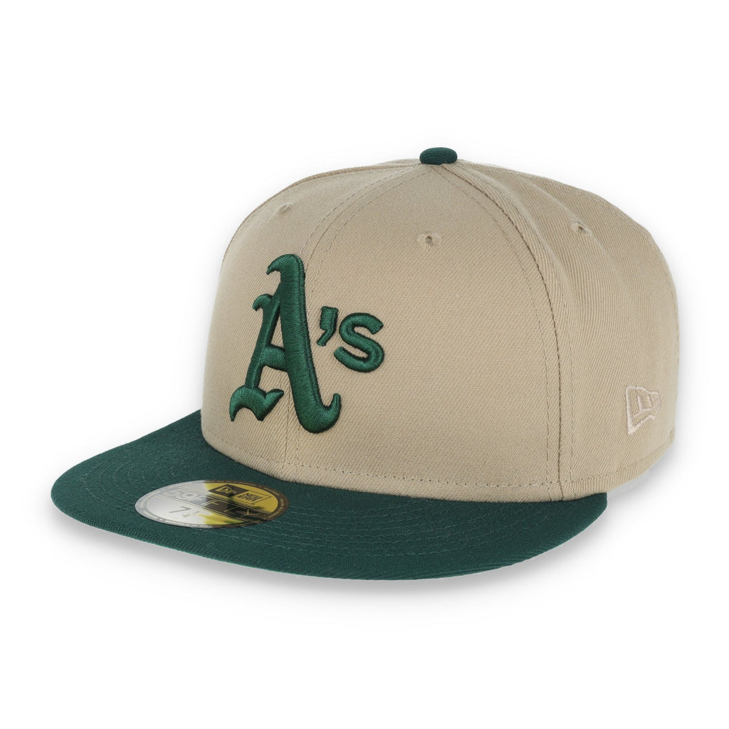 New Era Oakland Athletics 1989 Battle Of The Bay Side Patch 59Fifty Fitted Khaki Hat product image 3, provided for visual