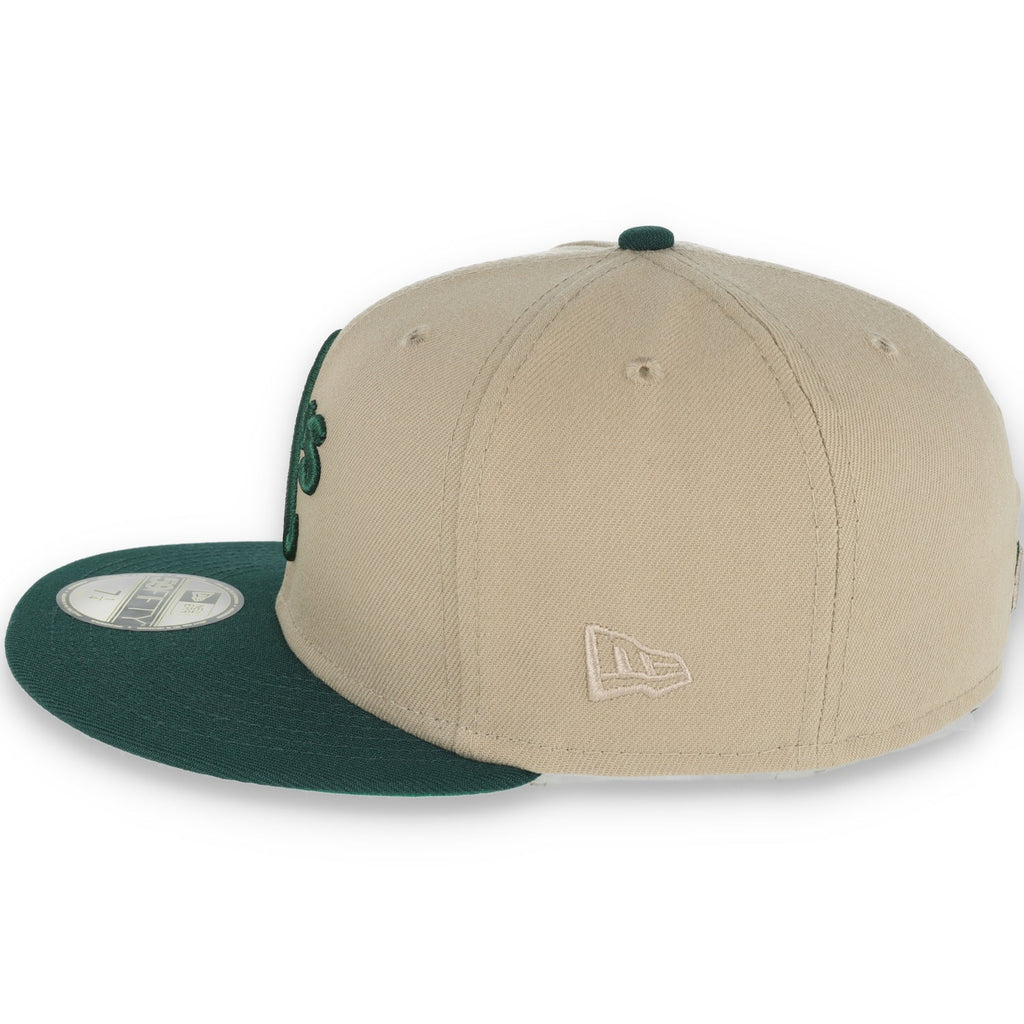New Era Oakland Athletics 1989 Battle Of The Bay Side Patch 59Fifty Fitted Khaki Hat product image 4, provided for visual