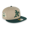 New Era Oakland Athletics 1989 Battle Of The Bay Side Patch 59Fifty Fitted Khaki Hat product image 1, provided for visual