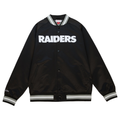 Mitchell and Ness Double Clutch Lightweight Satin Jacket Oakland Raiders product image 1, provided for visual reference and