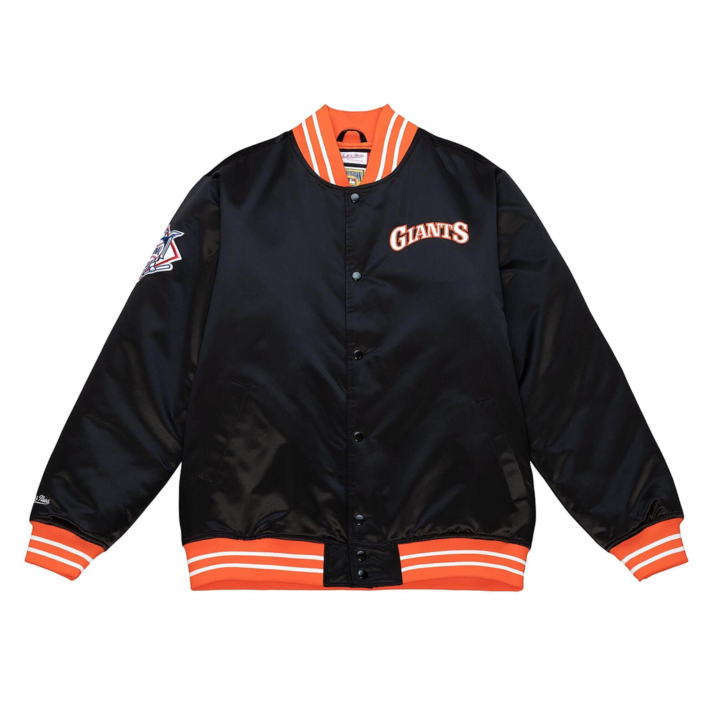 Mitchell & Ness Youth San Francisco Giants Heavyweight Full-Snap Jacket-Black product image 1, provided for visual reference