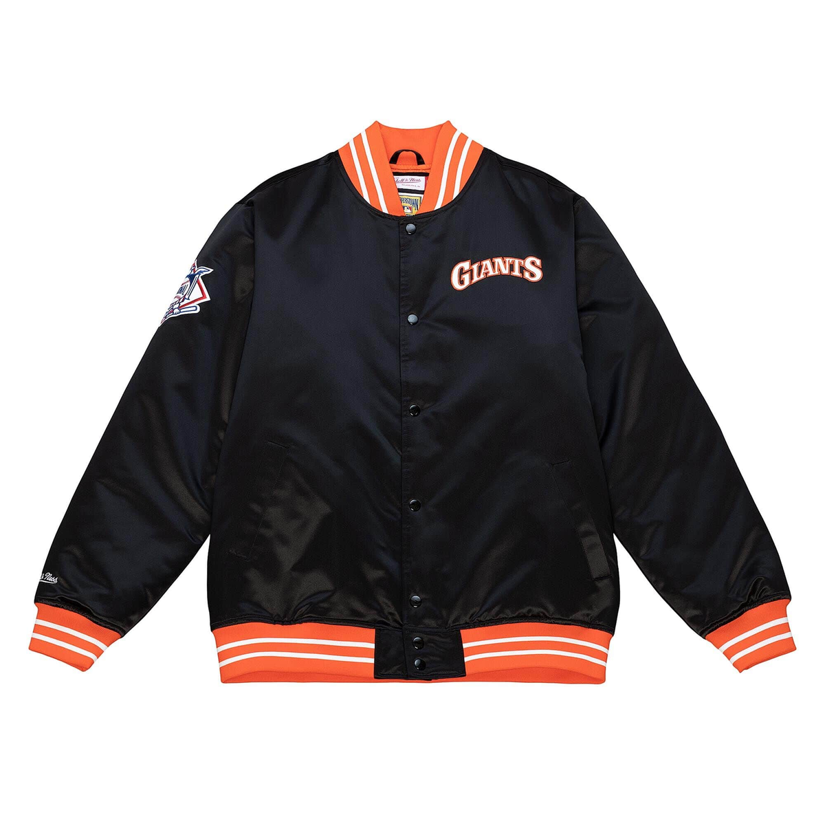 Mitchell & Ness Youth San Francisco Giants Heavyweight Full-Snap Jacket-Black product image 1, provided for visual reference