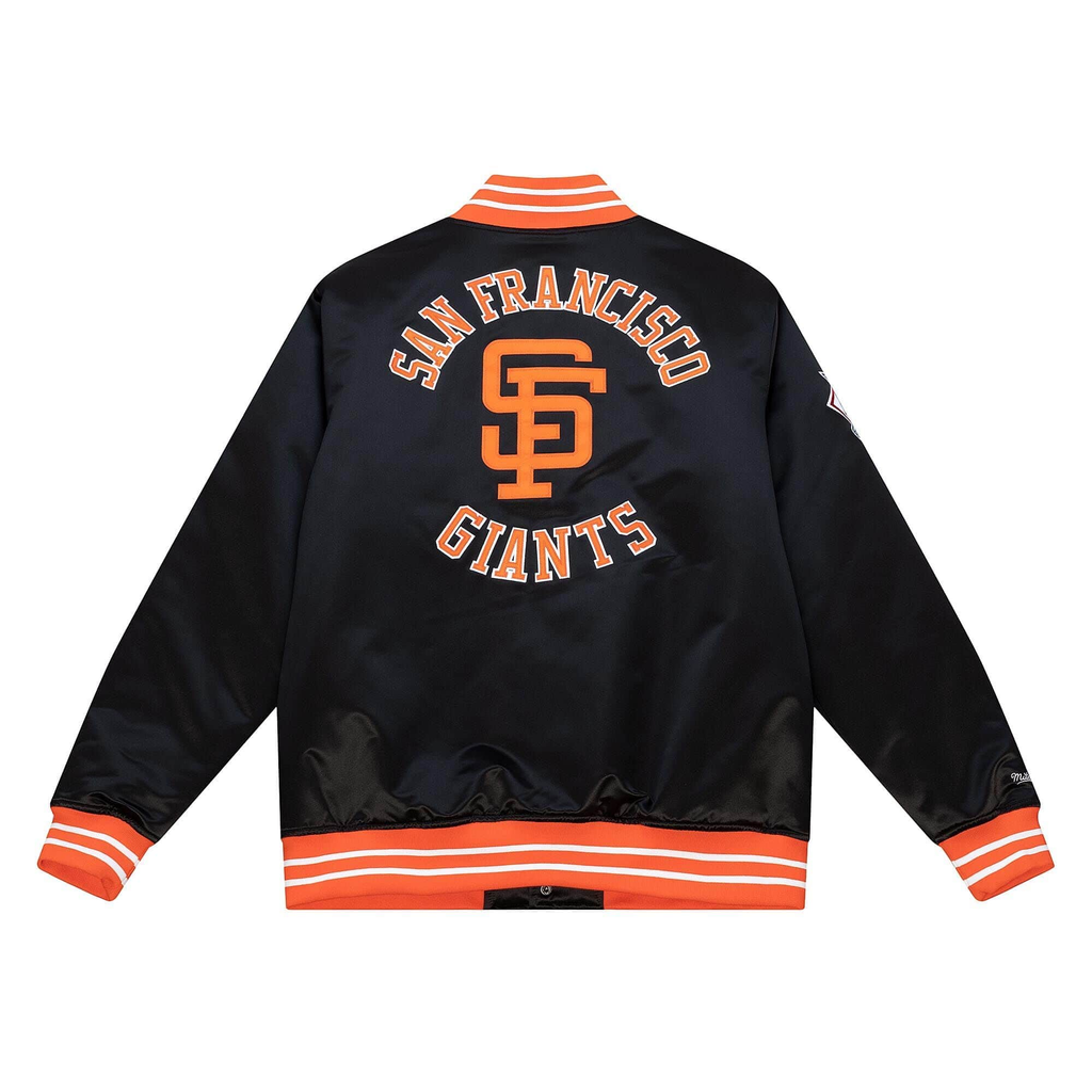 Mitchell & Ness Youth San Francisco Giants Heavyweight Full-Snap Jacket-Black product image 2, provided for visual reference