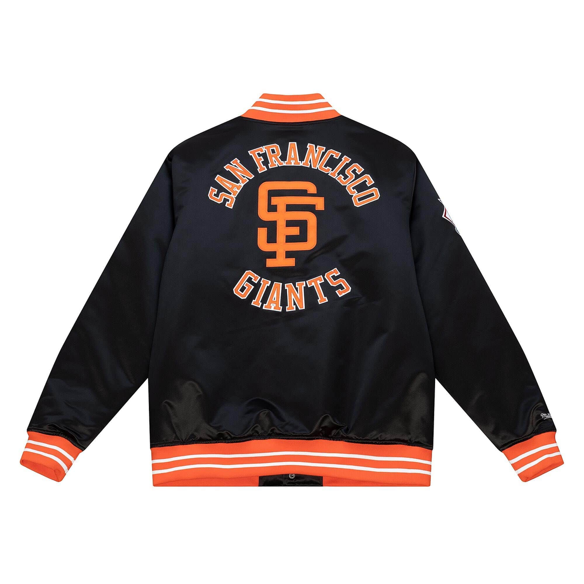 Mitchell & Ness Youth San Francisco Giants Heavyweight Full-Snap Jacket-Black product image 2, provided for visual reference