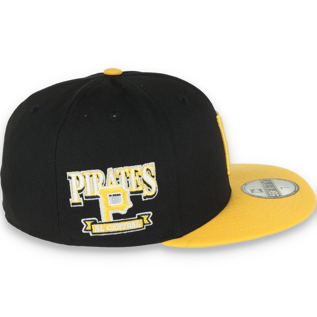 New Era Pittsburgh Pirates NL Central 59FIFTY fitted-Black/Yellow product image 6, provided for visual reference and product