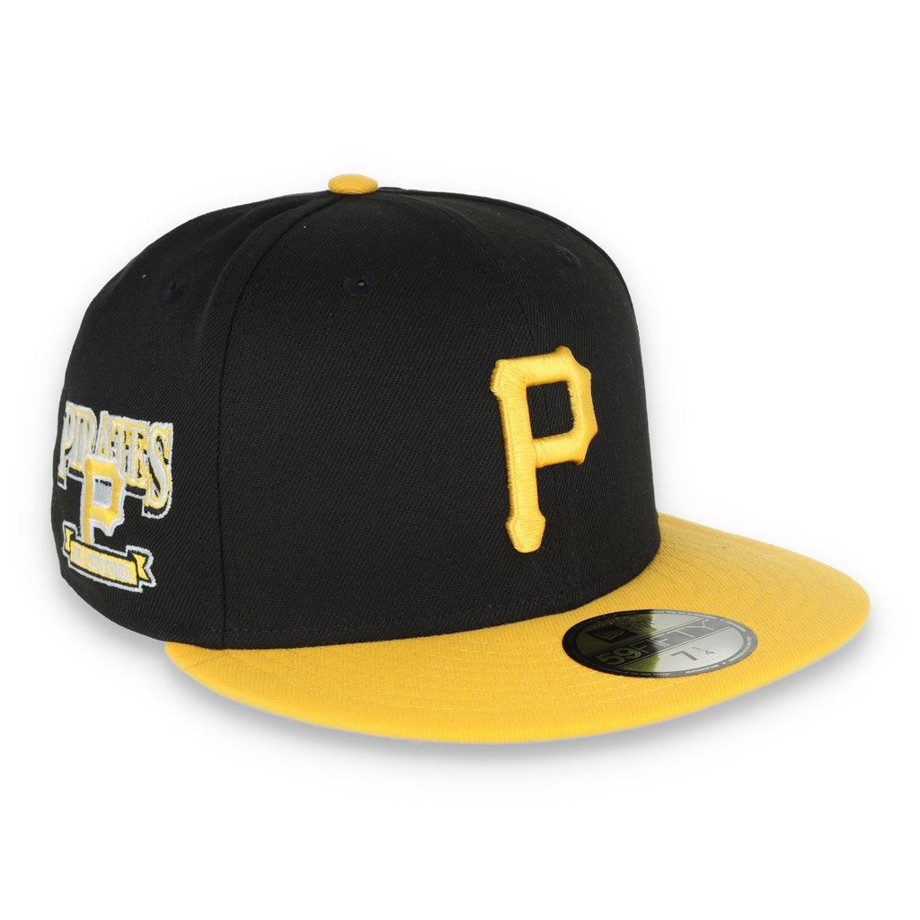 New Era Pittsburgh Pirates NL Central 59FIFTY fitted-Black/Yellow product image 1, provided for visual reference and product
