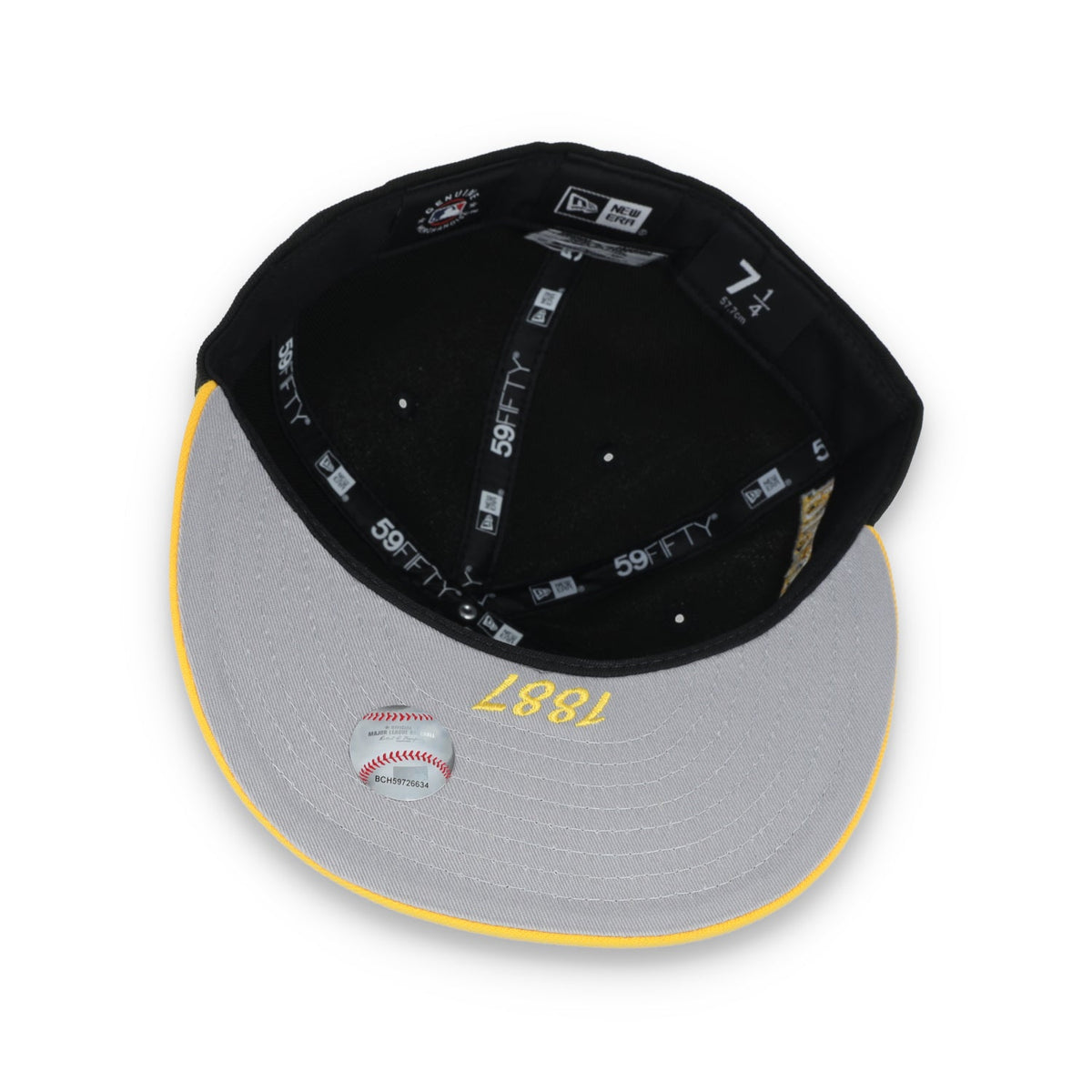New Era Pittsburgh Pirates NL Central 59FIFTY fitted-Black/Yellow product image 7, provided for visual reference and product