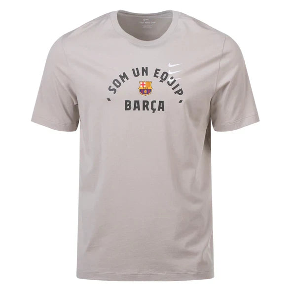Nike FC Barcelona Men Verbiage Soccer T-Shirt product image 1, provided for visual reference and product detail review