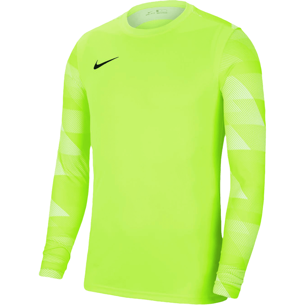Nike Dry Park IV Long Sleeve Goalkeeper Jersey-Volt/White product image 1, provided for visual reference and product detail