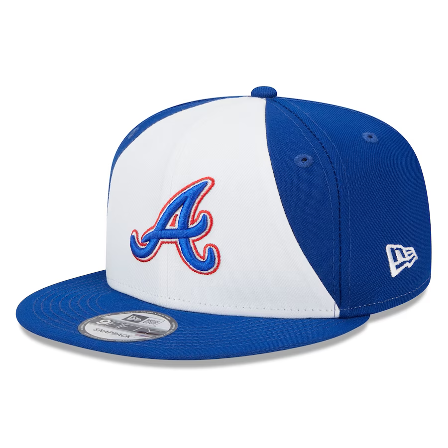 New Era Atlanta Braves City Connect 9FIFTY Snapback Adjustable Hat-White/Royal product image 3, provided for visual