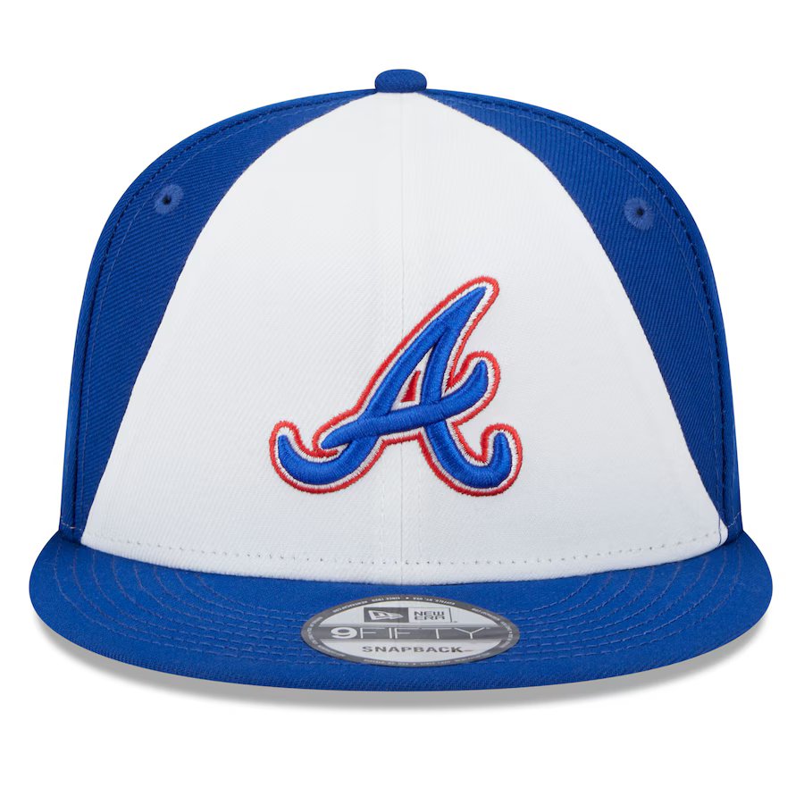 New Era Atlanta Braves City Connect 9FIFTY Snapback Adjustable Hat-White/Royal product image 2, provided for visual