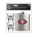 MOJO San Francisco 49ers Flask and Shot Glasses Set product image 1, provided for visual reference and product detail review
