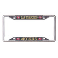 San Francisco 49ERS Carbon License Plate Frame S/S Printed product image 1, provided for visual reference and product detail