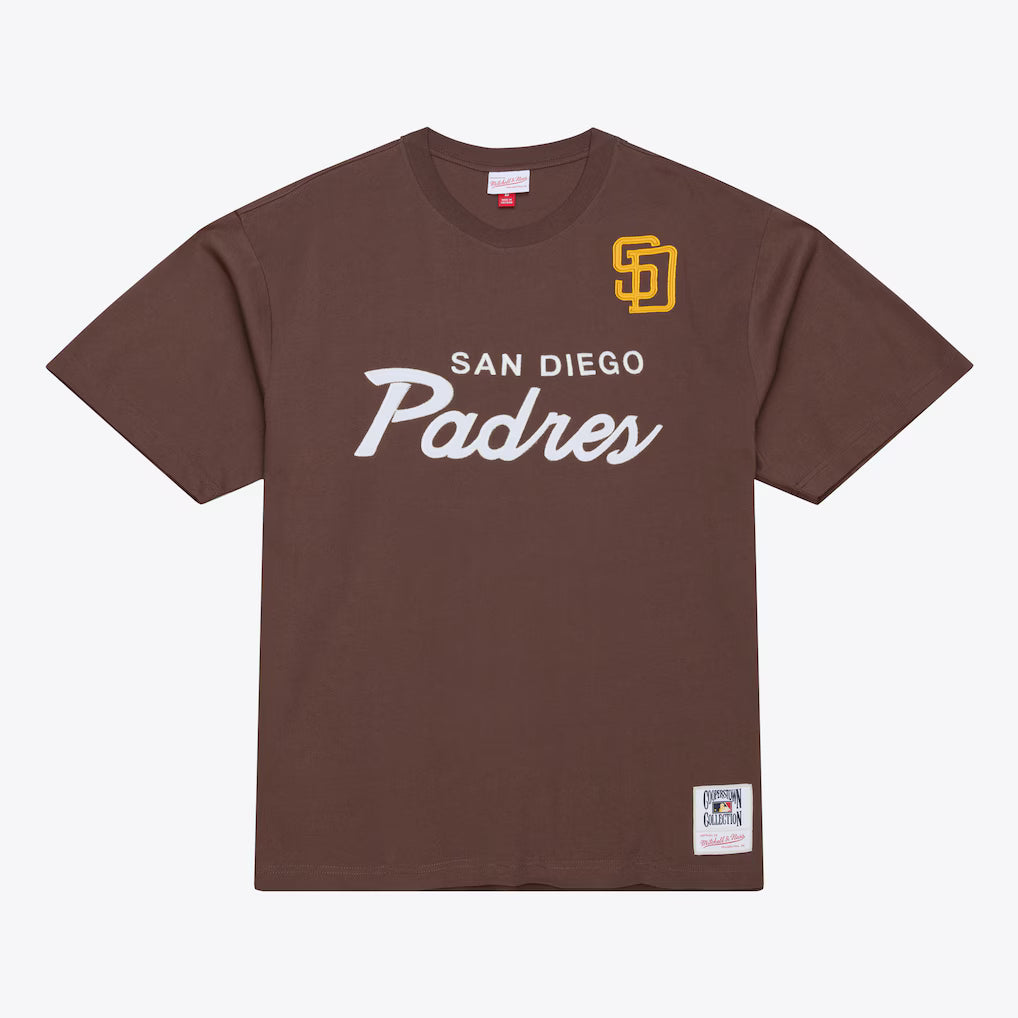 San Diego Padres Mitchell & Ness Head Coach Tee - Brown product image 1