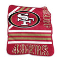 Logo Brands San Francisco 49ers Raschel Throw 50"x 60" product image 1, provided for visual reference and product detail