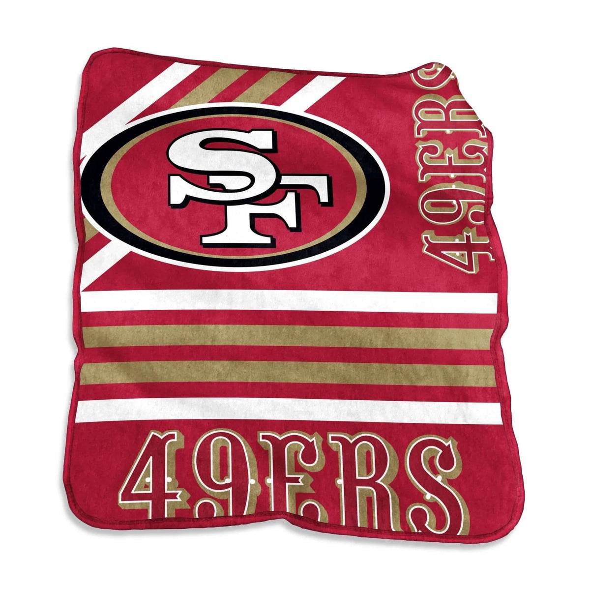 Logo Brands San Francisco 49ers Raschel Throw 50"x 60" product image 1, provided for visual reference and product detail