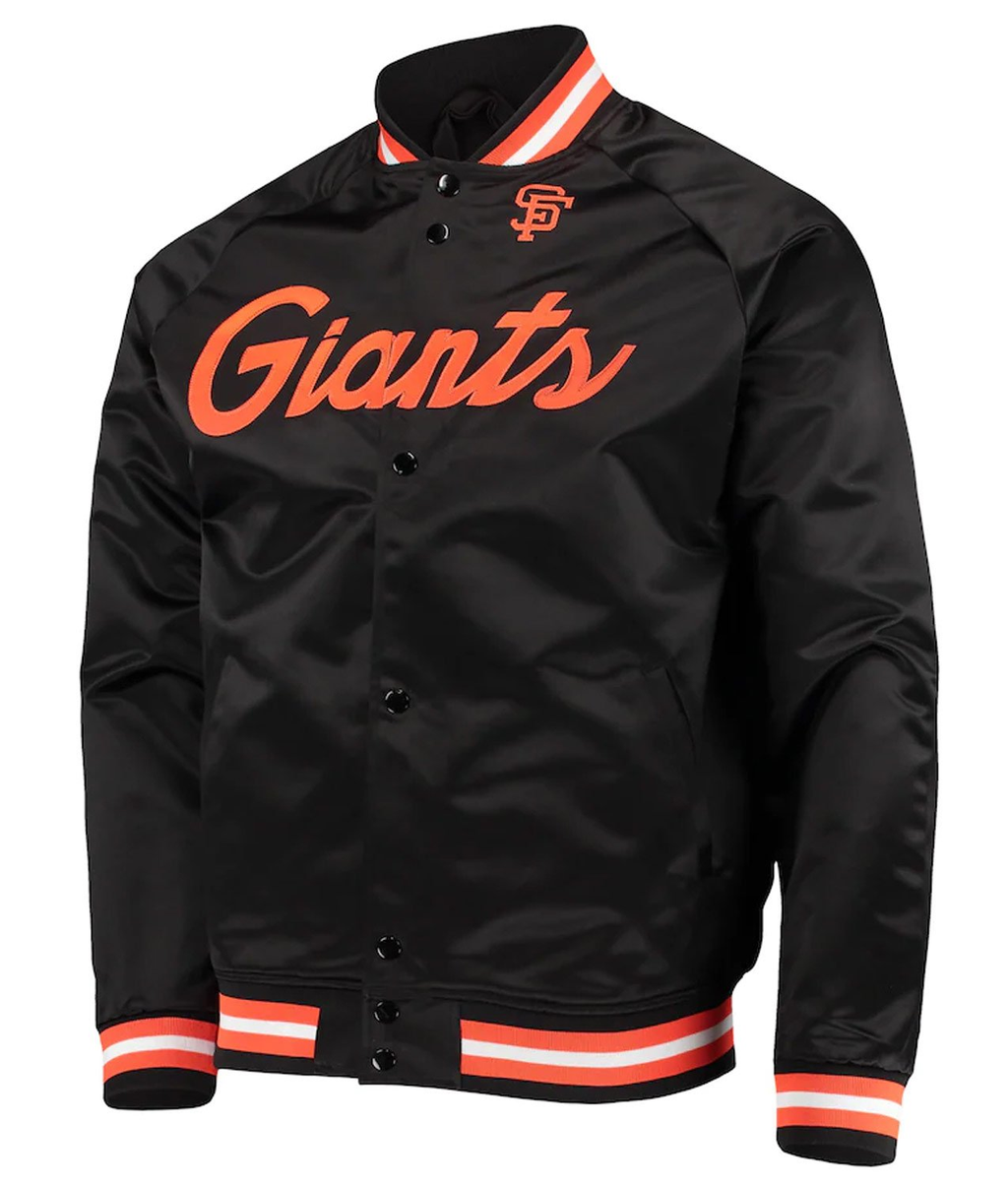 Mitchell & Ness Toddler San Francisco Giants Lightweight Full-Snap Jacket-Black product image 1, provided for visual