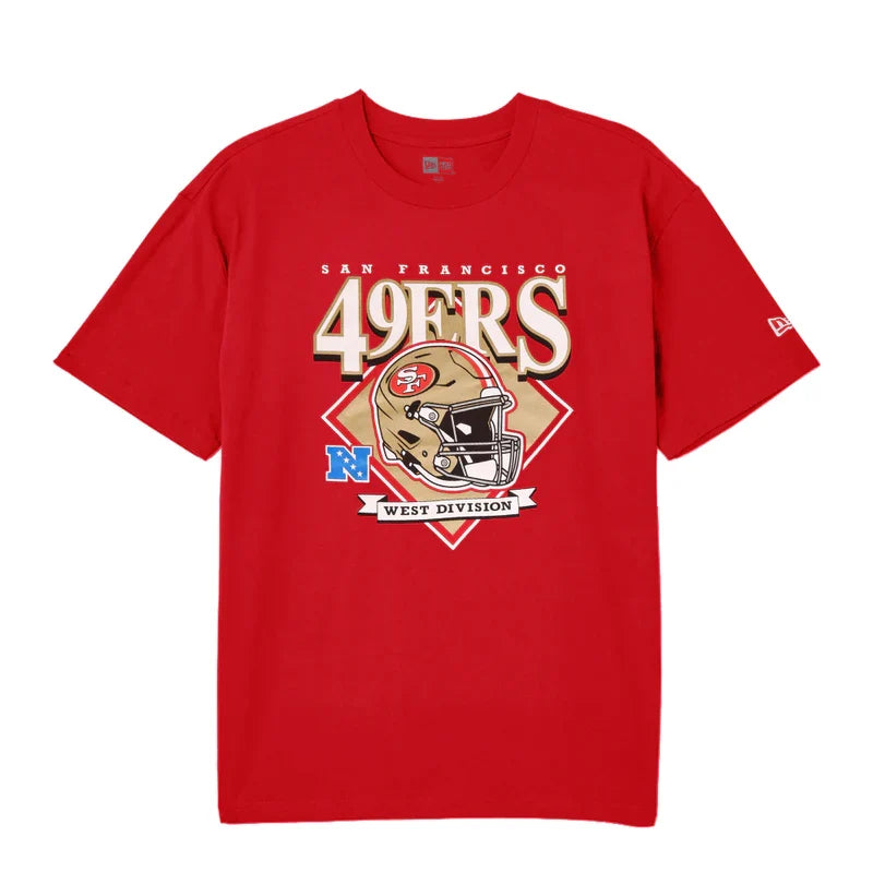New Era Men San Francisco 49ers T-Shirt-Red product image 1, provided for visual reference and product detail review