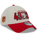 New Era San Francisco 49ERS 2023 NFL Draft 39THIRTY Flex Hat - Stone/Red product image 1, provided for visual reference and