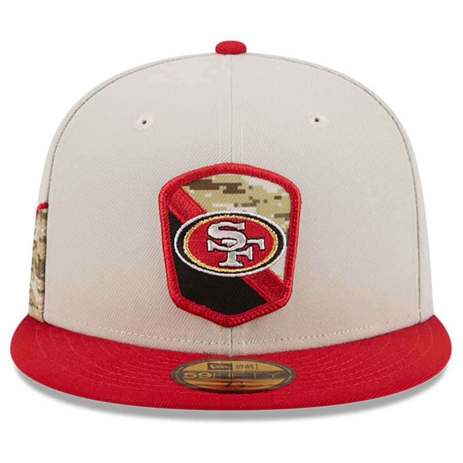 New Era San Francisco 49ers Salute To Service 59FIFTY Fitted Hat 2023 product image 2, provided for visual reference and