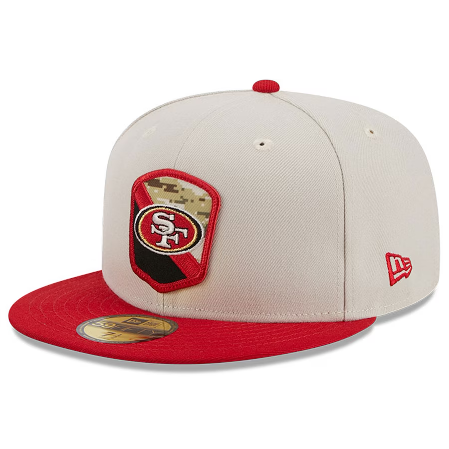 New Era San Francisco 49ers Salute To Service 59FIFTY Fitted Hat 2023 product image 3, provided for visual reference and