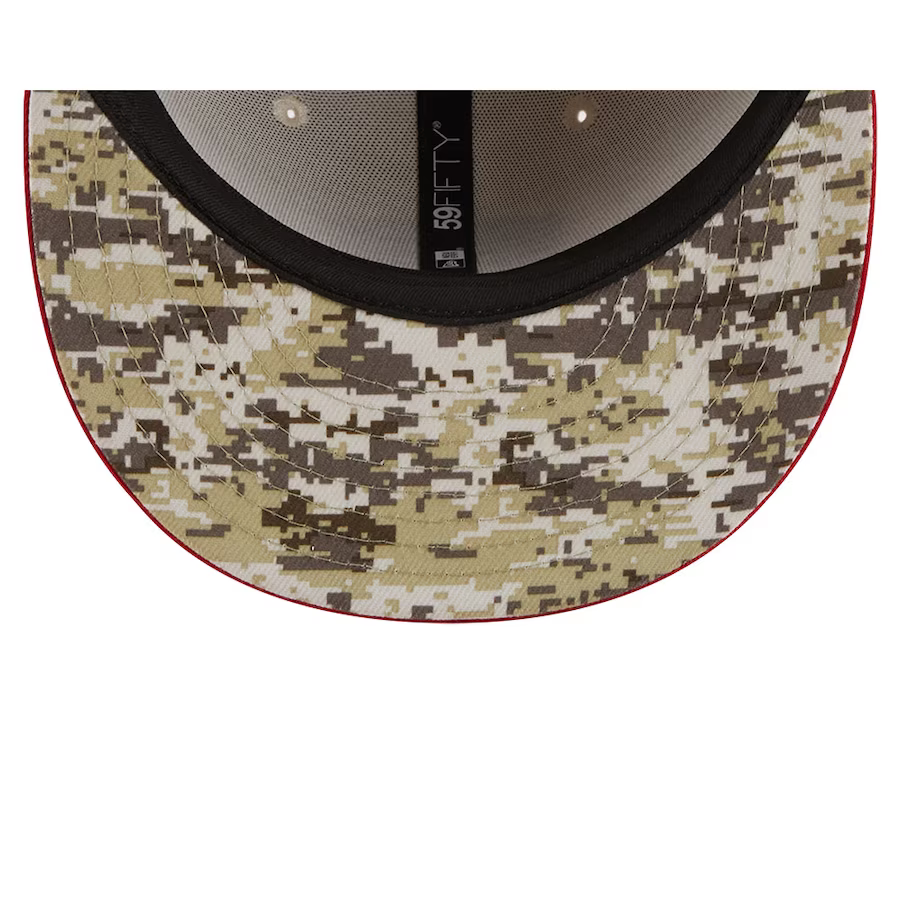 New Era San Francisco 49ers Salute To Service 59FIFTY Fitted Hat 2023 product image 5, provided for visual reference and