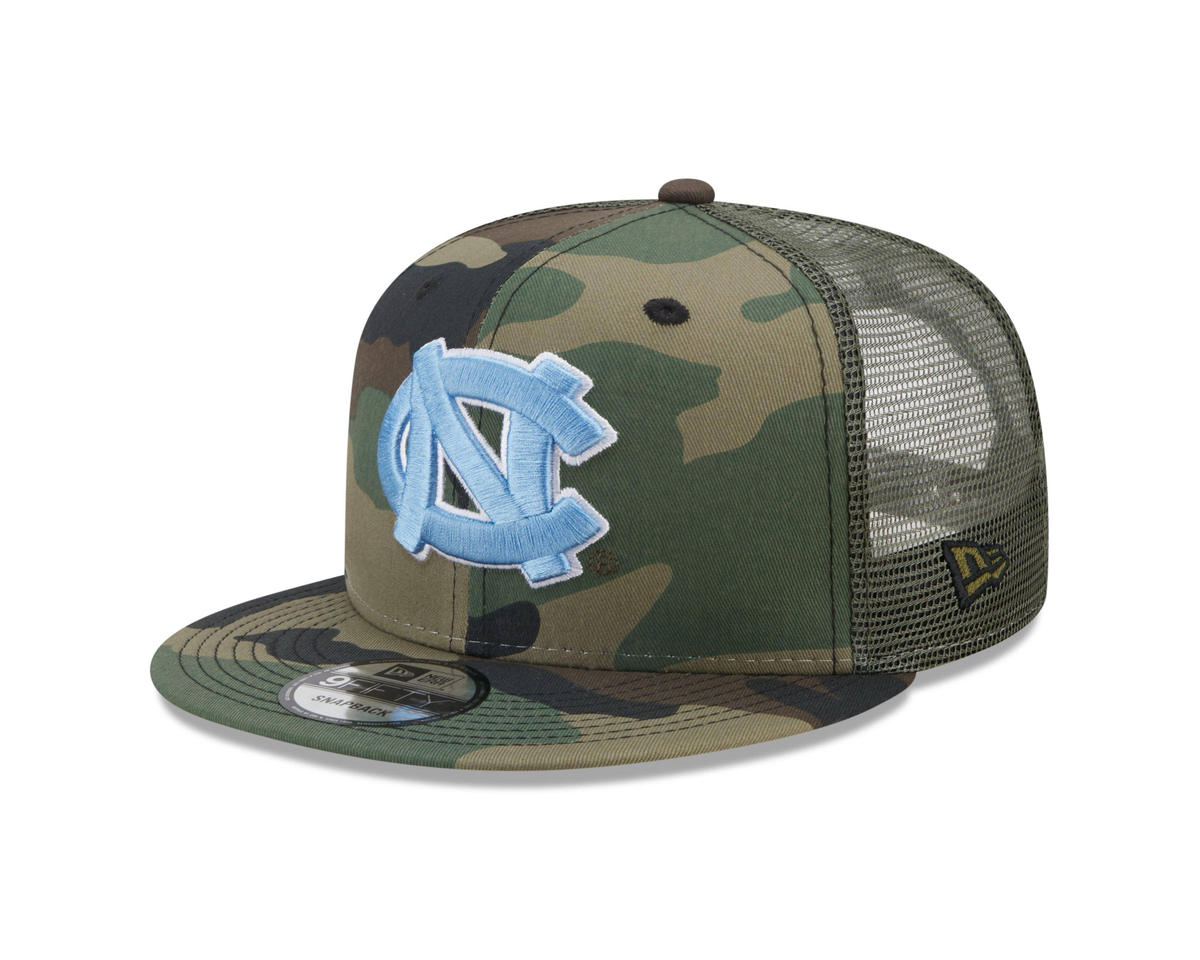 New Era North Carolina Army Camo Trucker Hat product image 2, provided for visual reference and product detail review