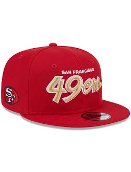 New Era Men San Francisco 49ers Script Snapback Hat product image 1, provided for visual reference and product detail review