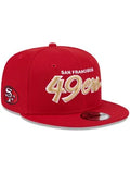 New Era Men San Francisco 49ers Script Snapback Hat product image 1, provided for visual reference and product detail review