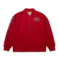 Mitchell & Ness San Francisco 49ers Lightweight Satin Bomber Vintage Logo-Red product image 1, provided for visual reference