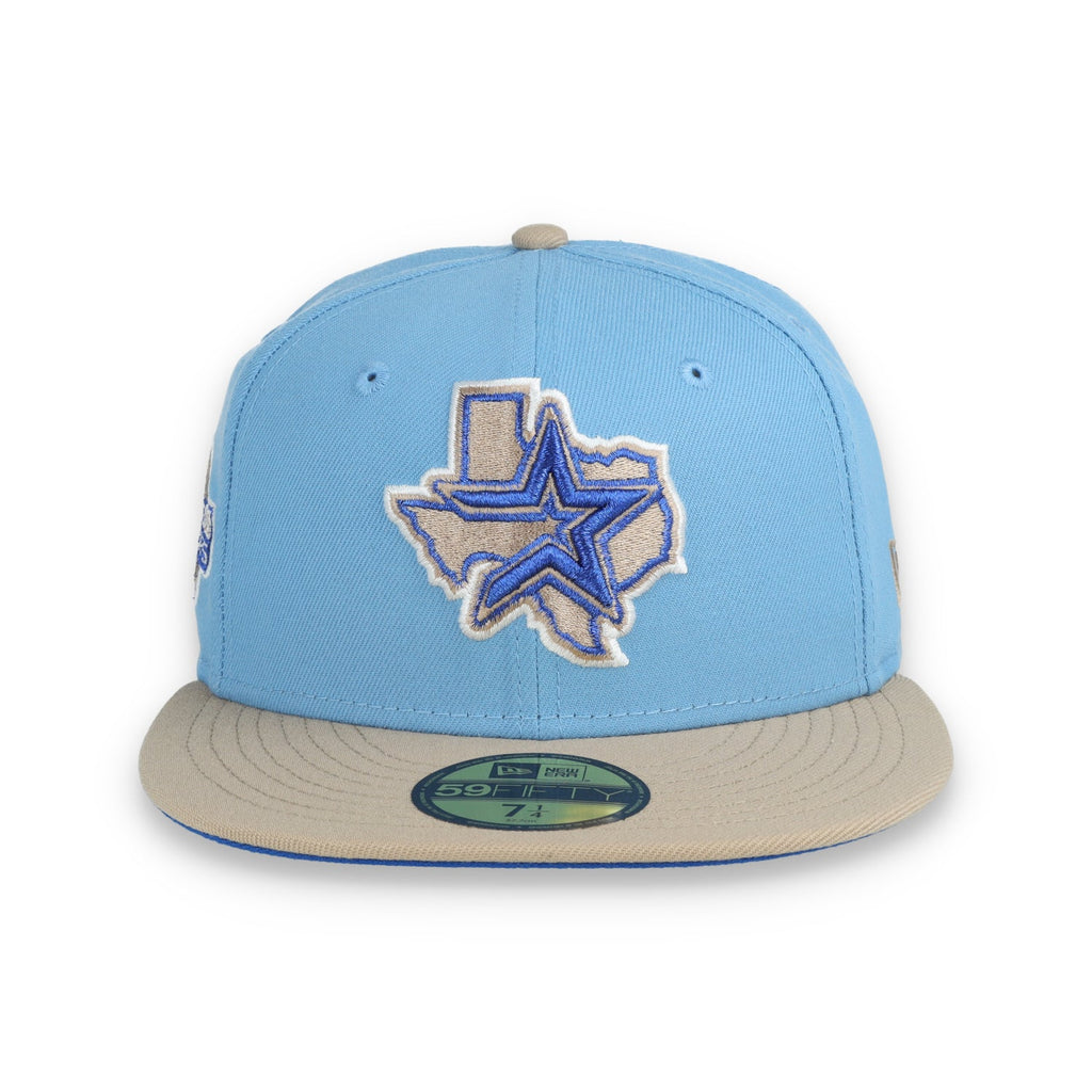 New Era Houston Astros 2005 World Series Side Patch 59FIFTY Fitted Hat-Sky Blue/Camel product image 2, provided for visual