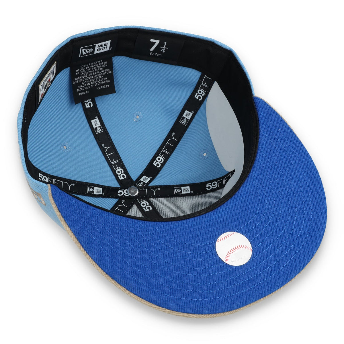 New Era Houston Astros 2005 World Series Side Patch 59FIFTY Fitted Hat-Sky Blue/Camel product image 7, provided for visual