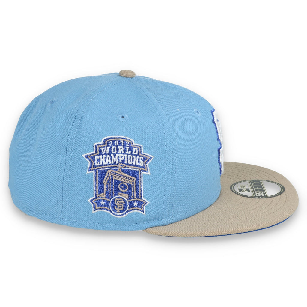 New Era San Francisco Giants 2012 World Series Side Patch 59FIFTY Fitted Hat-Sky Blue/Camel product image 6, provided for