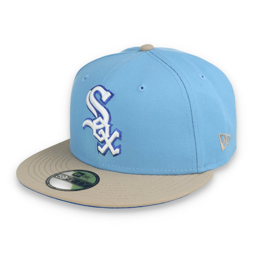 New Era Chicago White Sox 2005 World Series Side Patch 59FIFTY Fitted Hat-Sky Blue/Camel product image 3, provided for