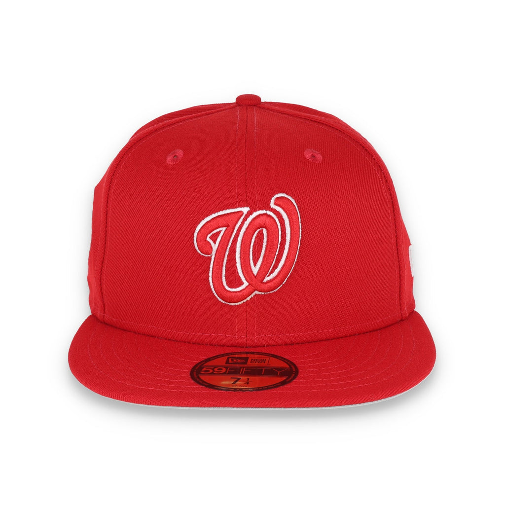 New Era Washington Nationals Side Patch 2019 World Series 59FIFTY Fitted Hat-Red/White product image 2, provided for visual