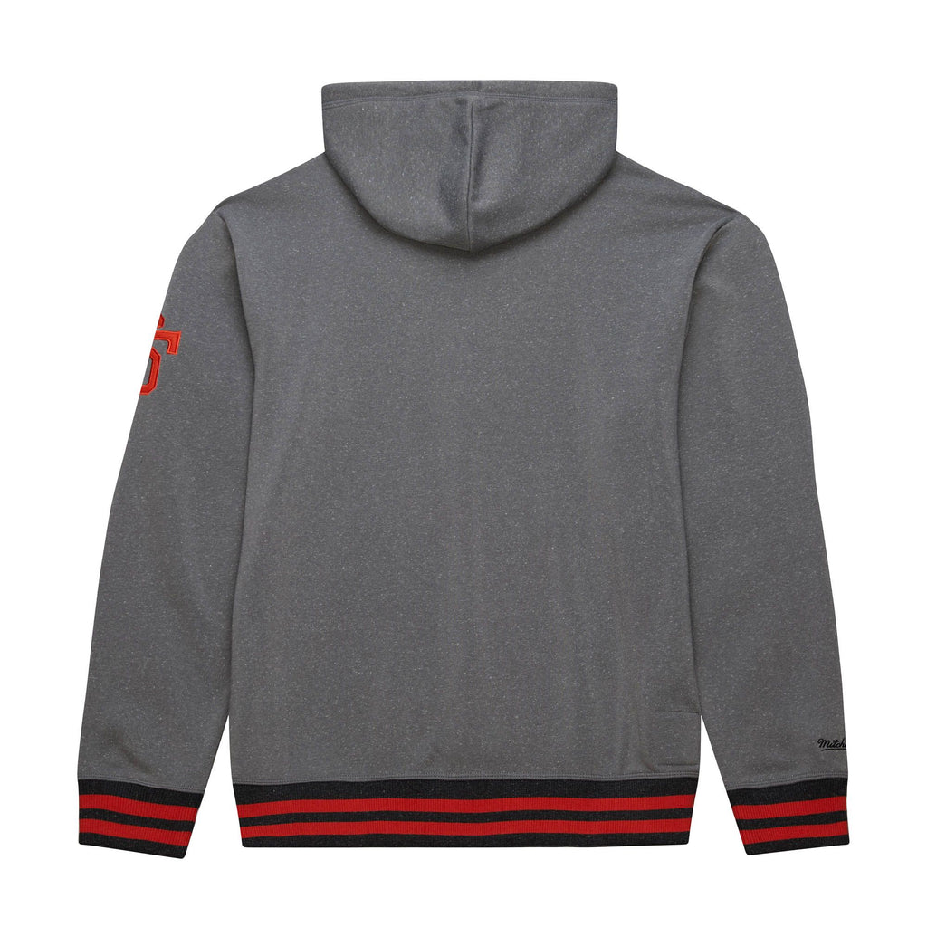 Mitchell & Ness San Francisco Giants Snow Washed Fleece Hoodie Vintage Logo-Grey product image 2, provided for visual