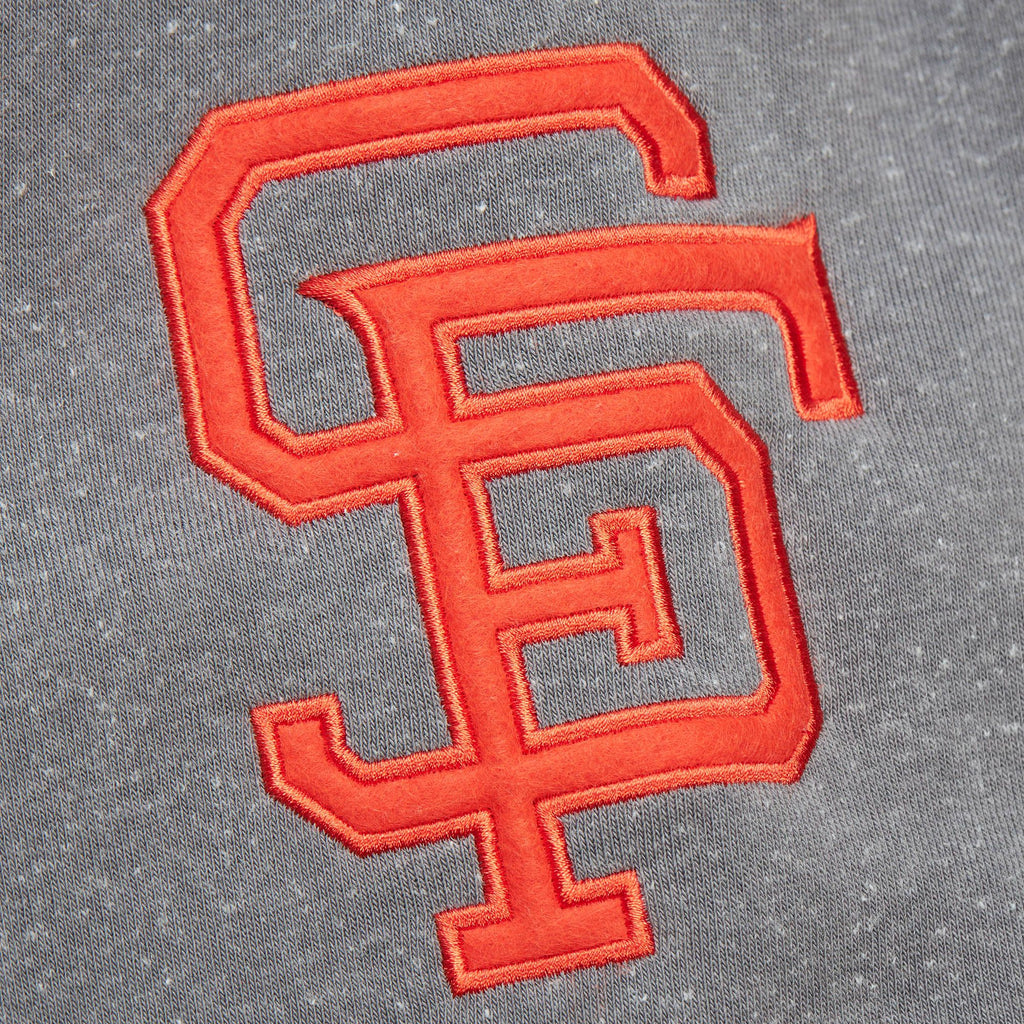Mitchell & Ness San Francisco Giants Snow Washed Fleece Hoodie Vintage Logo-Grey product image 4, provided for visual